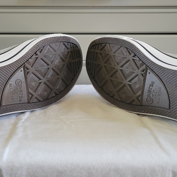 Men's High Top Converse All Star Light Gray Sneakers, Sz 10.5 - Picture 7 of 8